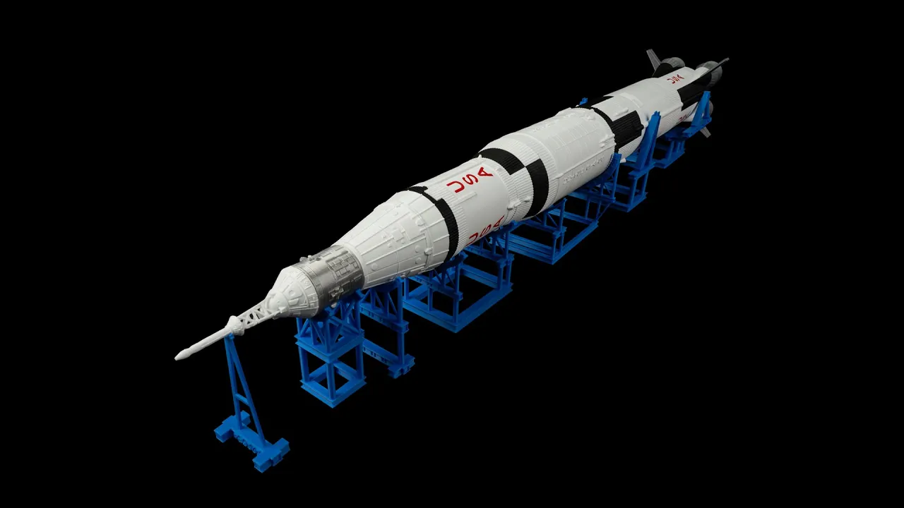 Display stand for Saturn V