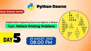 Pattern Printing Python Tutorial for Beginners Data Science Series Session With Sumit Day-5