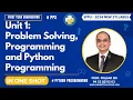 SPPU s FE - PPS Complete Unit 1 in One Shot Problem Solving Programming and Python Programming