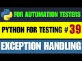 Python for Testers Exception Handling