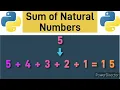 Print the sum of numbers from 1 to n in Python