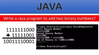 Write a Java program to add two binary numbers