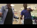Joachim Lena at the Dunmore YMCA Saying Hi to Daryl after a long time in Person with Liz