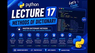 Python Tutorial for Beginners Lecture 17 Methods of Dictionary