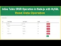 Node js Tutorial - Inline Table CRUD Operation in Node js with MySQL