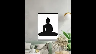 Buddha in Meditation Pose Silhouette Buddha SVG Buddha Design Meditation Symbol Clipart Tranquil