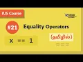 - JavaScript Equality Operators