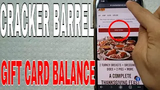 How To Check Cracker Barrel Gift Card Balance Online