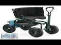 VEVOR Rolling Garden Cart Seat Wheels Garden Stool