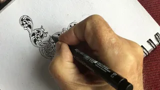 Grand Master Ken C Hunt Drawing Scroll