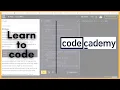 Learn Coding With Codecademy How to Use CodeAcademy
