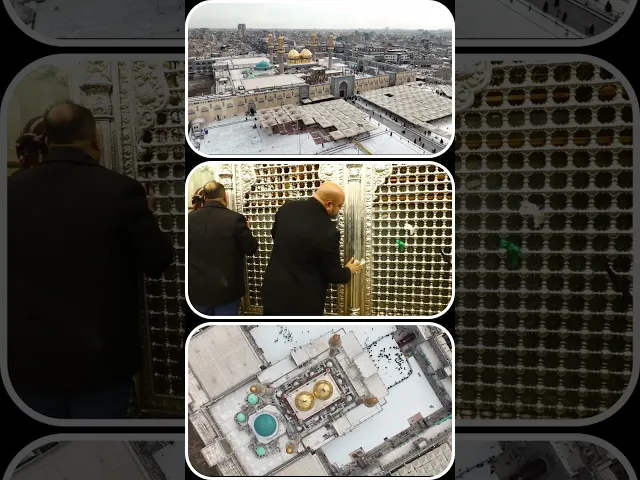 ⁣خدمُ السماوات ولدُ المنارات يجتهدون صباحاً ومساءً في خدمة الامامين الكاظمين الجوادين (عليهما السلام)