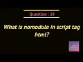 nomodule in script tag html