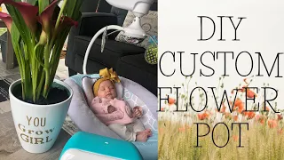 How to make Custom Flower Pot with Cricut l For Mothers Day