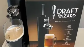 Reviewing the Draft Wizard beer dispenser with a Guinness and splitting the G