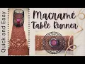 Quick and Easy Macrame Table Runner DIY Macrame