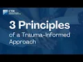 3 Principles of a Trauma-Informed Approach