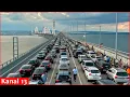 Lagu Alarm on Crimean bridge, traffic stopped: frightened Russians increase security measures