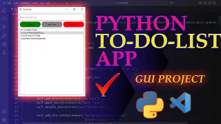 Python To-Do List App using PyQt5 VS Code Tutorial