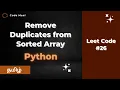 26 Remove Duplicates from Sorted Array - LeetCode