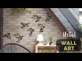 Lagu Metal Wall Decor -  Bird Art - 7 Pcs Polygonal Geometric Birds Set