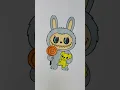 Cute Labubu Coloring Easy Labubu Drawing and Coloring for Kids Fun Coloring Pages