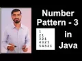 Number Pattern - 3 Program Logic in Java by Deepak