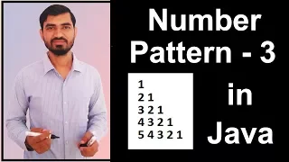 Number Pattern - 3 Program Logic in Java by Deepak