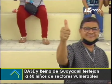 DASE y Reina de Guayaquil festejan a 60 niños de sectores vulnerables