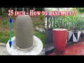 How to Handmade Tall Planters Outdoor Indoor - 25 Inch Cement Plus