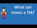Download Lagu What can mimic a TIA ? | Health Channel