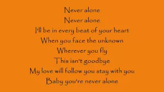 never alone lyrics lady antebellum