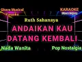 Lagu ANDAIKAN KAU DATANG KEMBALI - Ruth Sahanaya - ( Karaoke Pop Nostalgia ) Karaoke HD - Nada Wanita