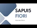 SAPUI5 Fiori Interview Questions Part 1 Basics for Beginners
