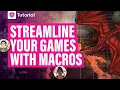 Streamline Your Games with Macros Roll20 DM Tutorial