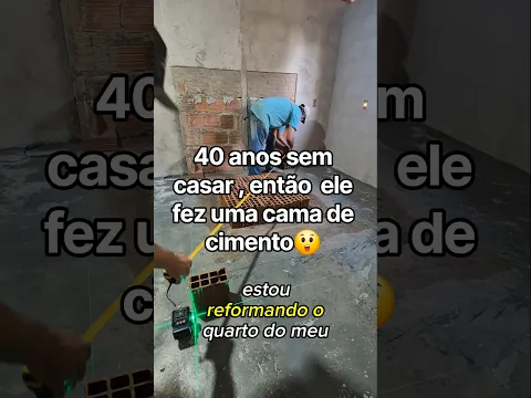 reformando o quarto do meu amigo (cama de cimento 🤔) #reforma #obra #ideiasbrilhantes#suite#shorts