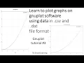 gnuplot plot data from dat and csv file gnuplot basics gnuplot tutorial 3