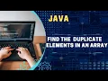 Java program to find duplicate elements in an array in Tamil