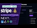 Stripe Subscriptions with Next js - Full Course 2024