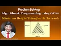 Minimum Height Triangle Hackerrank Mathematics Problem and Solution in