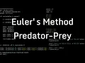 Euler s Method in Python Predator-Prey Example