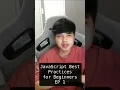 Use Instead of JavaScript Best Practices for Beginners EP 1