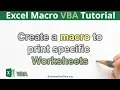 Create a Macro to Print Specific Worksheets Excel VBA Tutorial