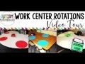 Color Coded Work Center Rotations in a Special Education Classroom