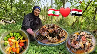 دولمة عراقية بأجواء لبنانية تحدي قلب الدولمة العراقية على الحطب الطعمة صدمة 