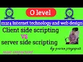 client side scripting and serve side scripting in Hindi o level m2r4 important question in Hindi