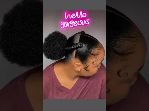 Slayed short 4c natural hairstyle 🌸✨