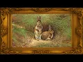Vintage Wild Rabbits in Nature 4K Frame TV Art for Relaxation Ambient Display Wall Decor