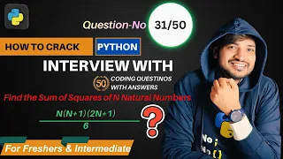 Python Program to Find Sum of Squares of N Natural Numbers Python Interview Question Q31