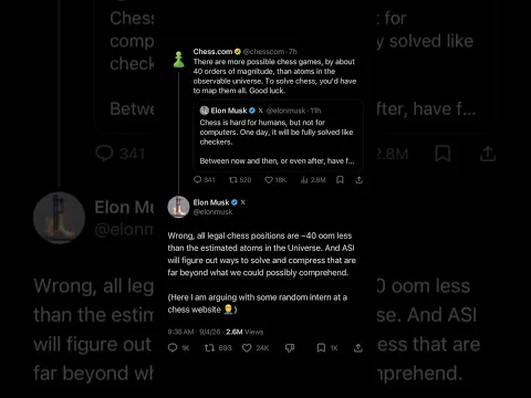 Elon Musk vs. Chess on Twitter 😭